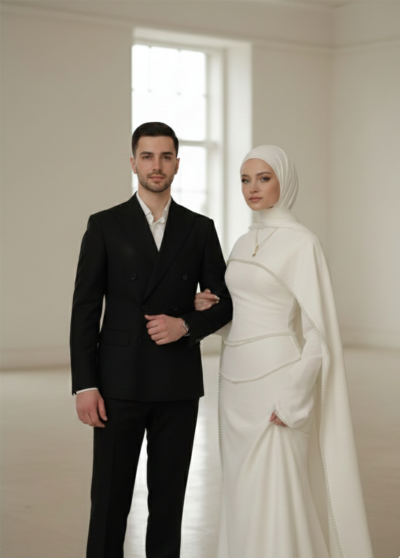 robe de mariée nikah ikkah hijab hijabi mariée voilée mariée hijab musulmane muslima